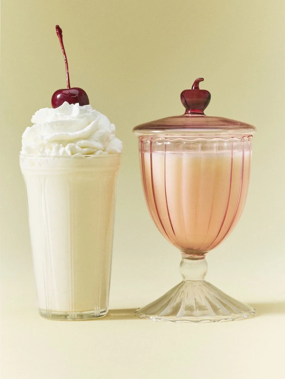 Anthropologie Vanilla Milkshake Glass Candle Astrid Gourmand New Ice Cream